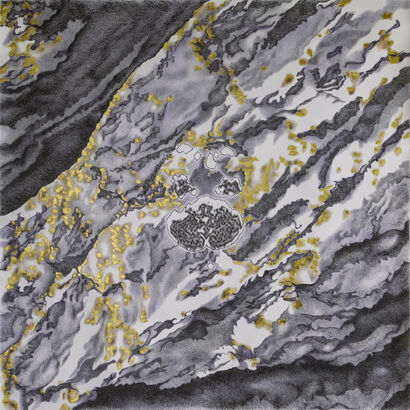 With the Mind Engraved in the Landscape II - a Paint Artowrk by María Gracia Basso H.